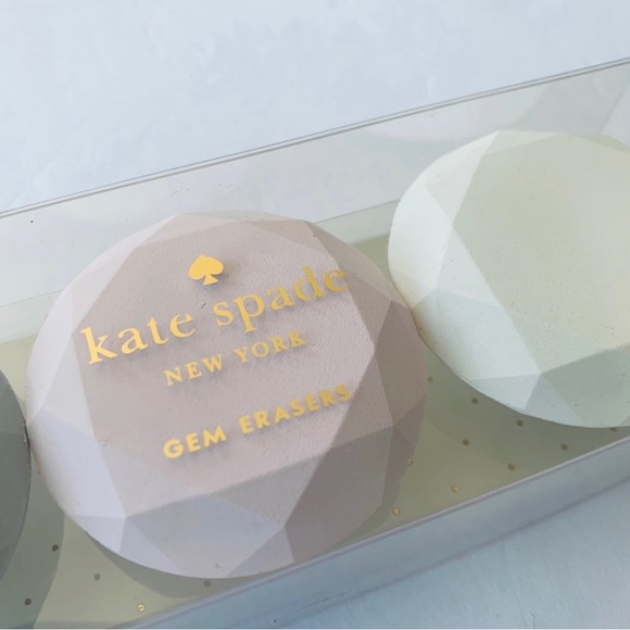 Kate Spade Giant Gem Faceted Diamond Inspired Eraser Gift Set of 3 | NEW IN BOX - Picture 16 of 17